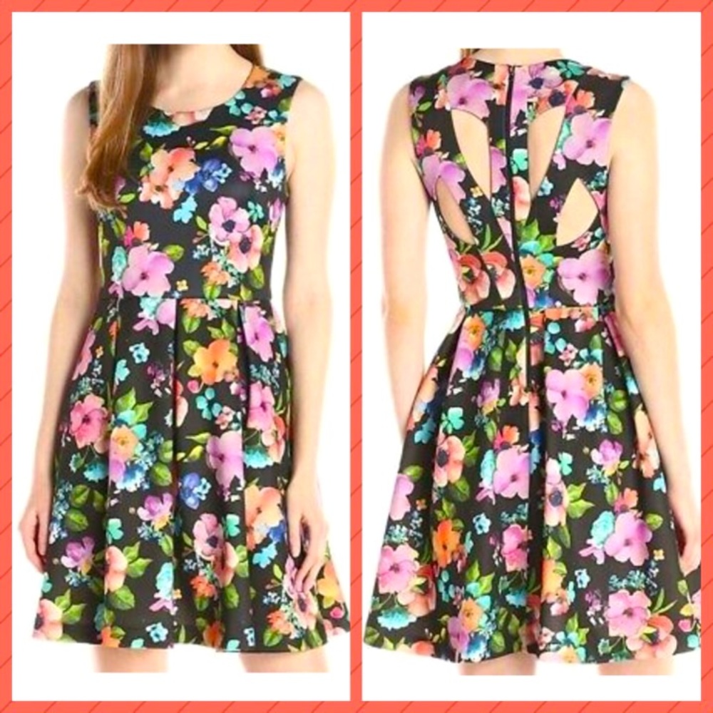 Betsey Johnson floral flare out dress